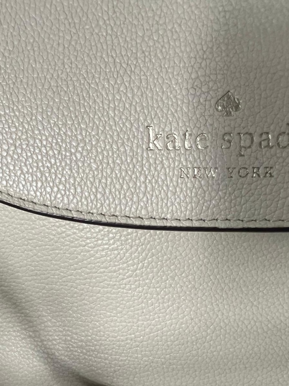 kate spade Cream Pebbled Leather Shoulder Bag